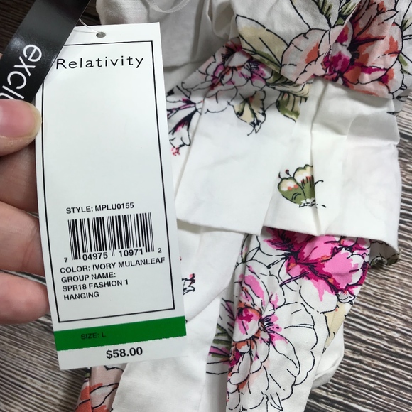 Relativity Faux Pearl Detail Floral Pattern Tie - Picture 3 of 4